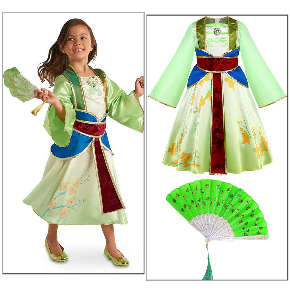 Baby Clothing Usa - Costumi da Principessa Mulan per Bambine,