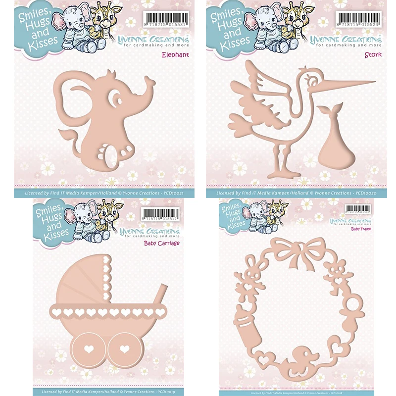 Baby Clothing Elephant - Nuovo carrozzina anello elefante metallo Fustelle