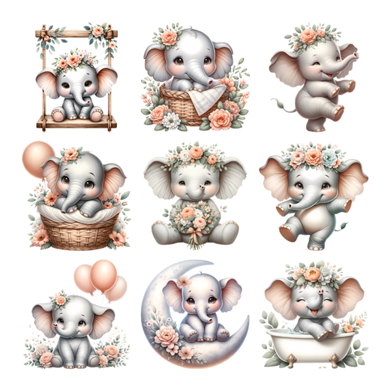 Baby Clothing Elephant - Adesivo per trasferimento in ferro cartone