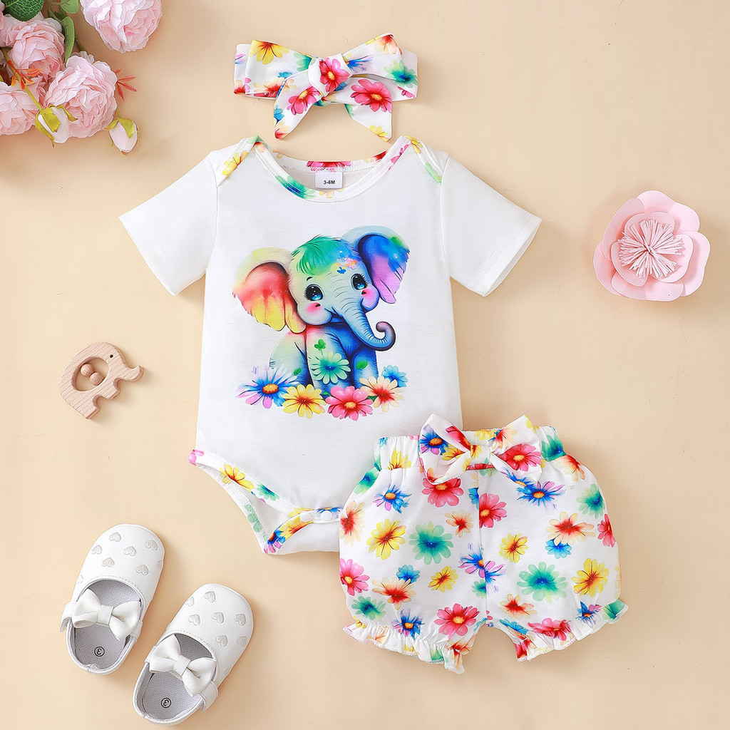 Baby Clothing Elephant - 3 pezzi set di vestiti per